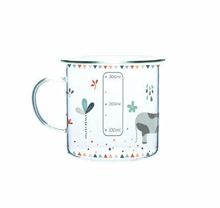 Hot selling high borosilicate heat-resistant glass graduated cup (Specification: Little Elephant 360ml)