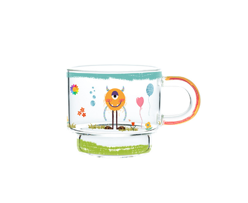 Hot selling stackable cartoon glasses (Specification: Rainbow Monster B1 (390ml))