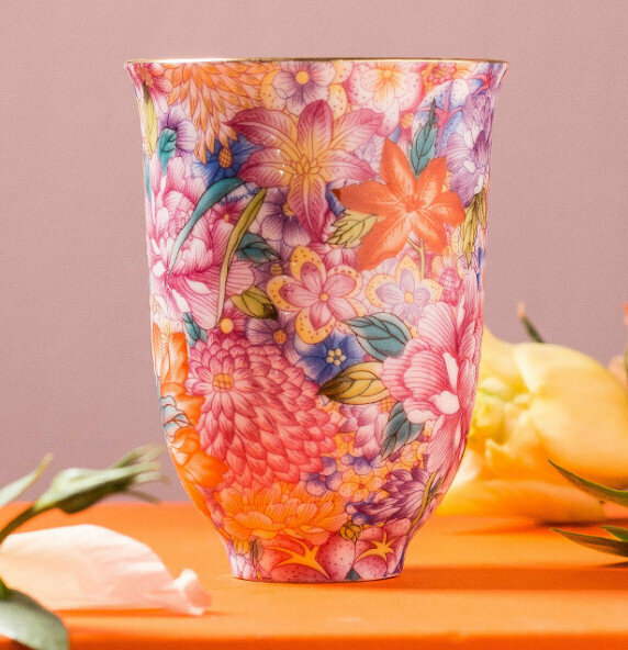 熱賣陶瓷功夫茶杯【執手杯/單個】【規格：7.5*5.5cm容量95ml】