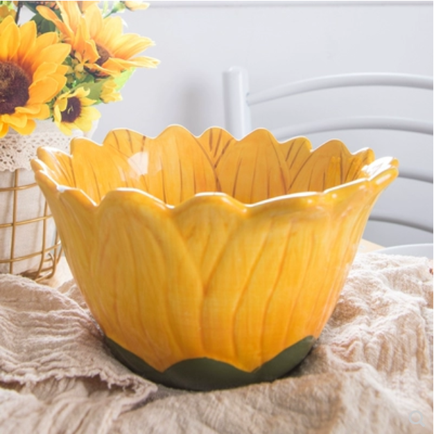Hot Selling Creative Fruit Salad Bowl Sunflower Bowl Dessert Bowl