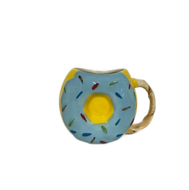 Hot selling creative ceramic donut water cup
