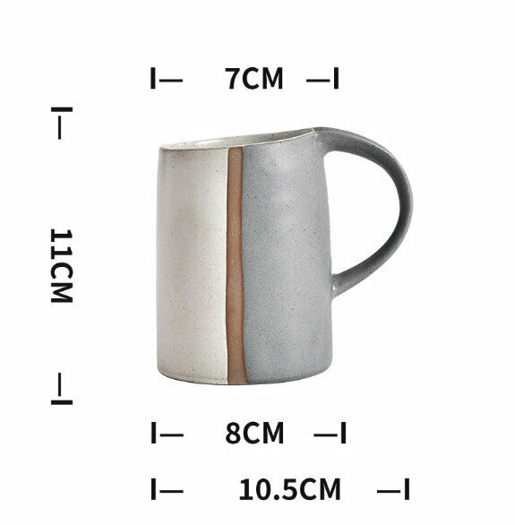 Hot Selling Retro Stoneware Coffee Cup (Day and Night Cup-Light and Shadow Gray) [High Style]