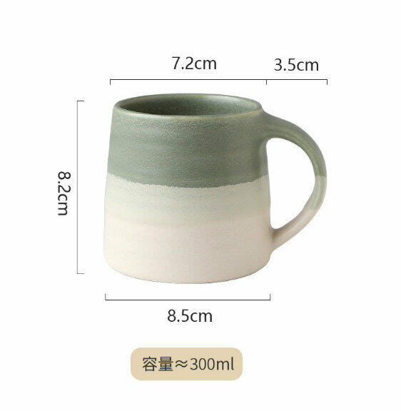 Hot selling simple style ceramic coffee cup (green)