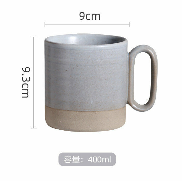 Hot selling stoneware matte hanging ear coffee cup (long ear blue)