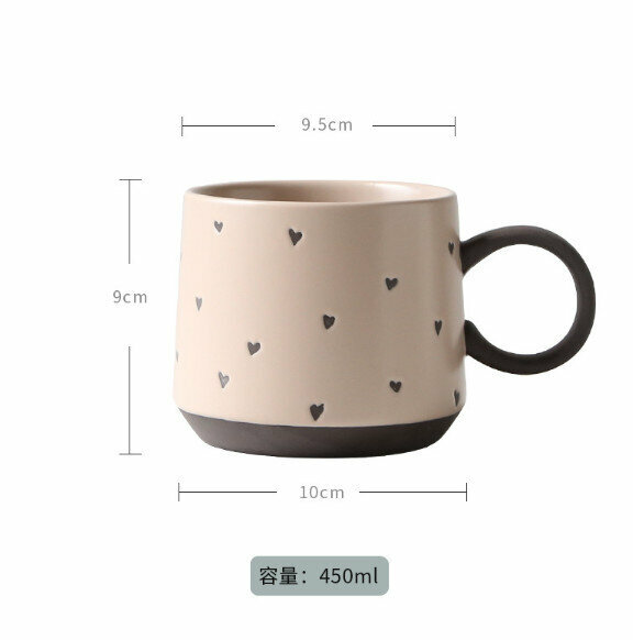 Hot selling vintage stoneware coffee cup (love)
