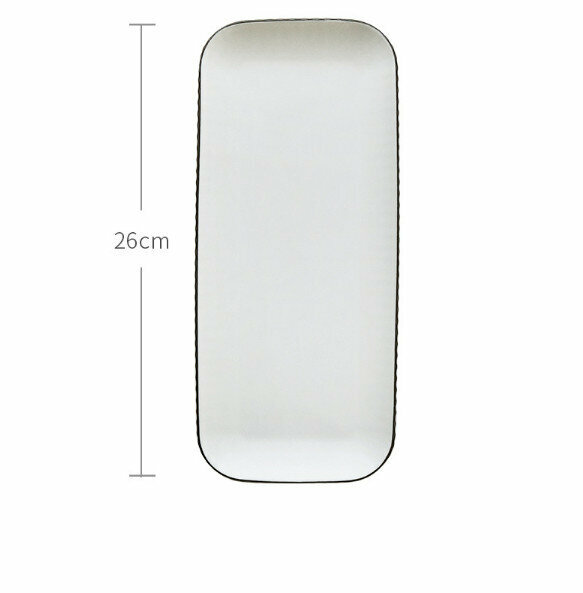 Popular matte glaze ceramic plate (folded tableware-12.6-inch white rectangular plate)
