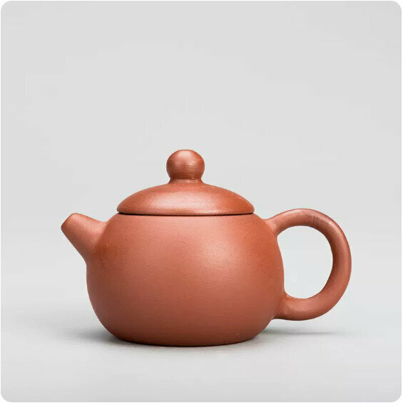 Hot style simple purple sand fingertip teapot (red clay Xishi teapot)