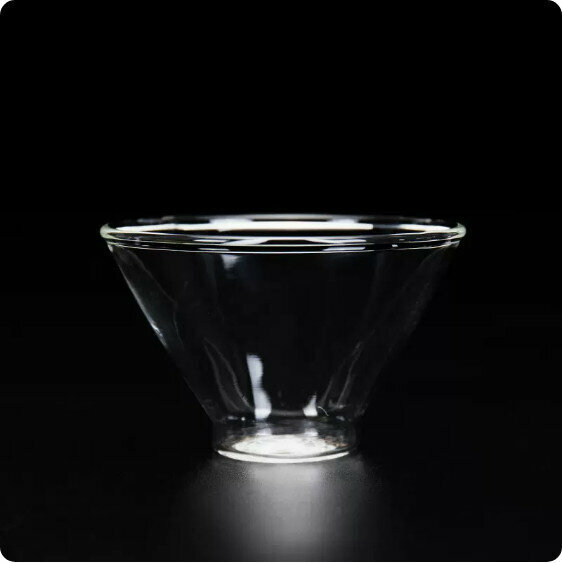 爆款耐高溫玻璃茶杯（透明斗笠杯）【尺寸：長8.3cm高5.3cm容量100ml】