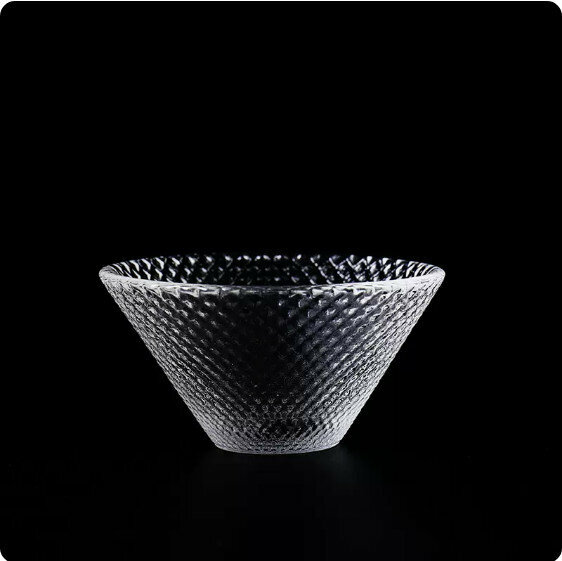 Popular high-temperature resistant glass tea cup (diamond hat-streamer glass single cup) [size: length 8.3cm, height 4.5cm, capacity 70ml]