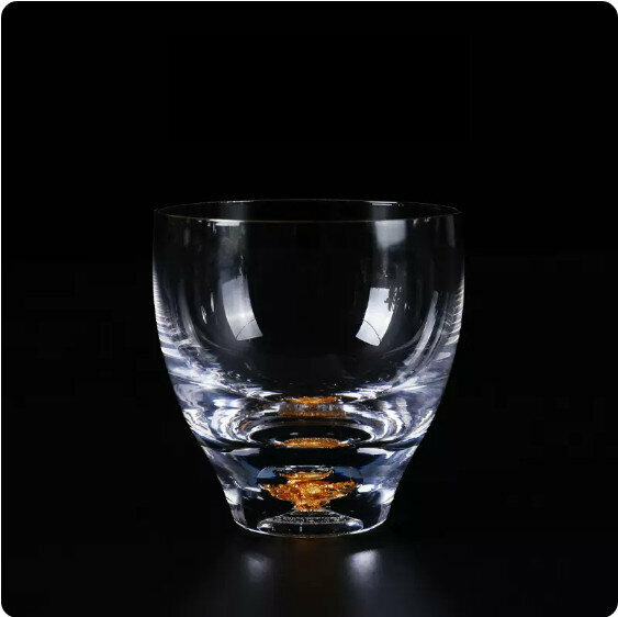 Popular high-temperature resistant glass teacup (Shuiyang-big-bellied gilt glass single cup) [Size: length 6.6cm, height 6.8cm, capacity 100ml]