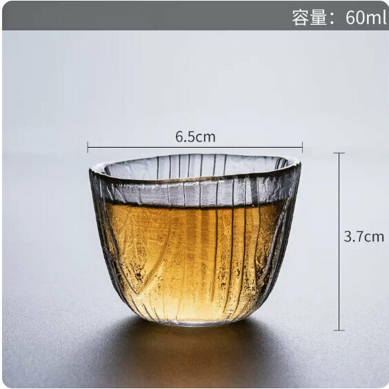爆款家用加厚耐熱玻璃茶杯（木紋高桶杯）