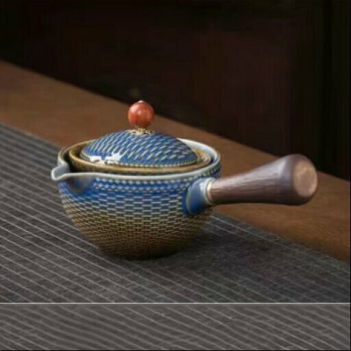 Popular ceramic Kung Fu tea set (bamboo side handle pot)