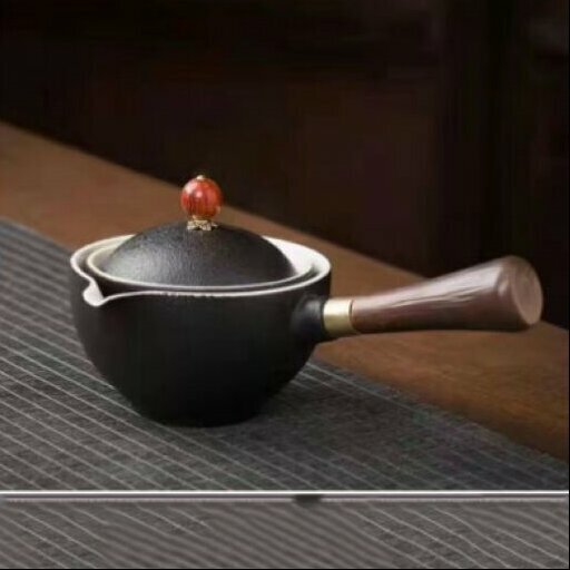 Popular ceramic Kung Fu tea set (black sand side handle pot)