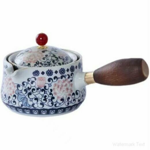 Popular ceramic kung fu tea set (new lotus side handle pot)