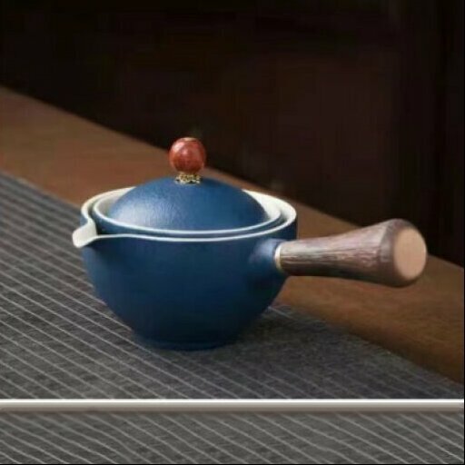 Popular ceramic Kung Fu tea set (Lanya side-handled teapot)