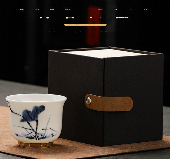 爆款陶瓷茶杯/單個【荷香四溢（04款）】【規格：7.7*6.1cm容量140ml】
