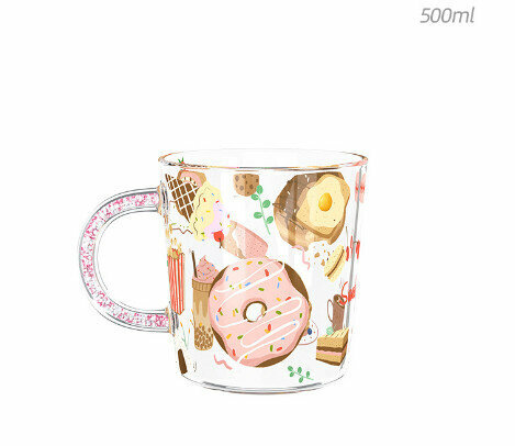 Popular cartoon glass (specification: donut (500ml))