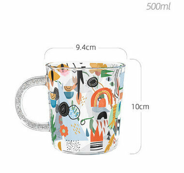 Popular cartoon glass (specification: Sundae B (500ml))