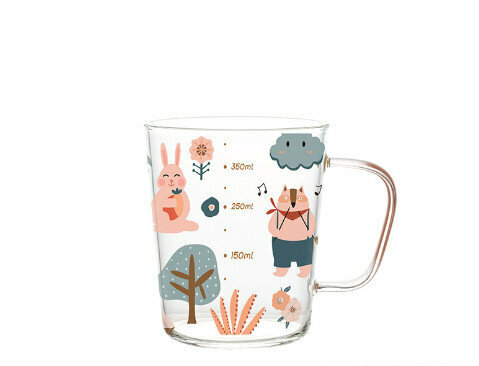 Popular glass cartoon with scale (specification: fantasy style B glass (400ml))