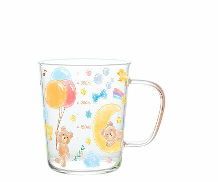 Popular glass cartoon with scale (specification: Moon Bear glass (400ml))
