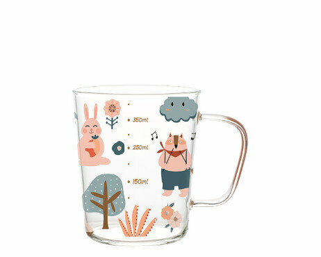 Popular glass cartoon with scale (specification: fantasy style B glass (600ml))