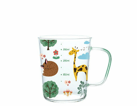 Popular glass cartoon with scale (specification: fantasy style A glass (600ml))