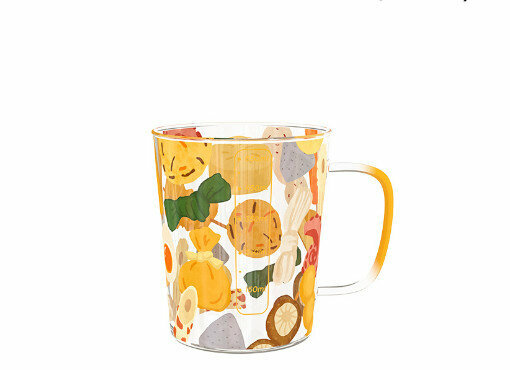 Popular glass cartoon with scale (specification: snack light glass (600ml))