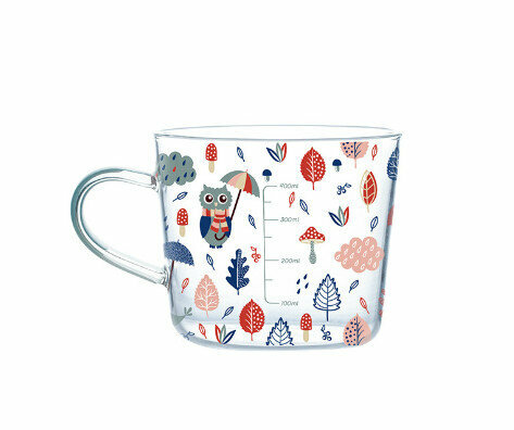 Hot-selling graduated glass high-temperature roasted flower craft cup (Specification: Jungle A (500ml))