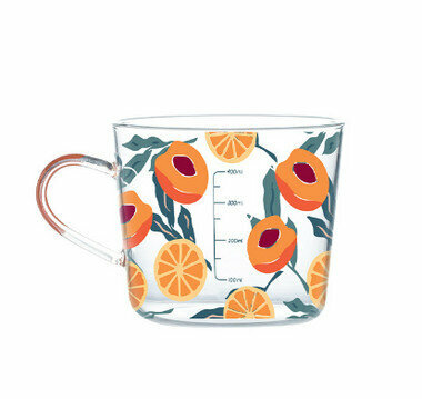 Popular graduated glass cup with high temperature roasting craft cup (specification: hot fruit (500ml))