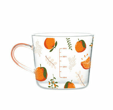 Popular graduated glass cup with high-temperature roasting craft cup (Specification: Good Luck (500ml))