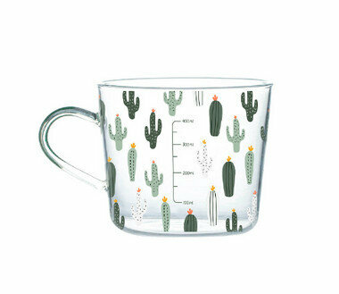 Popular graduated glass cup with high temperature roasting craft cup (Specification: Relin (500ml))