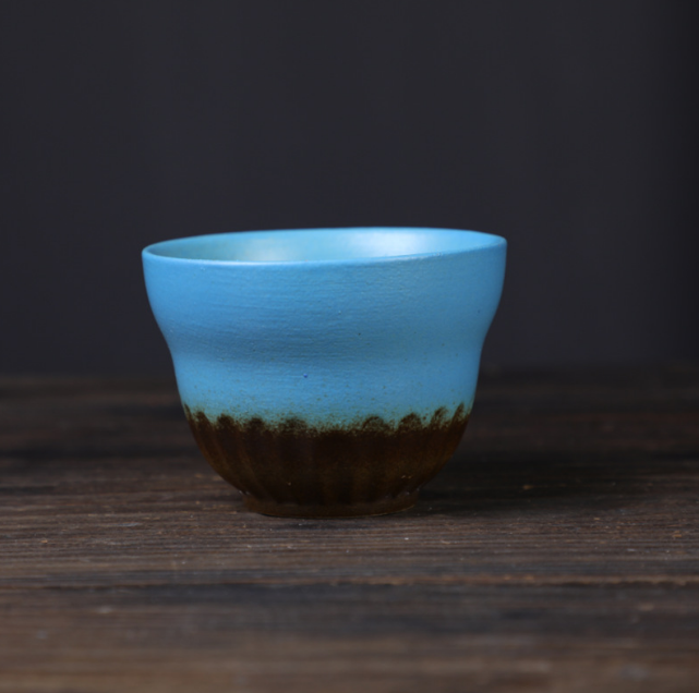 爆款功夫茶杯（葫蘆品茗杯-上籃下黑120ml）