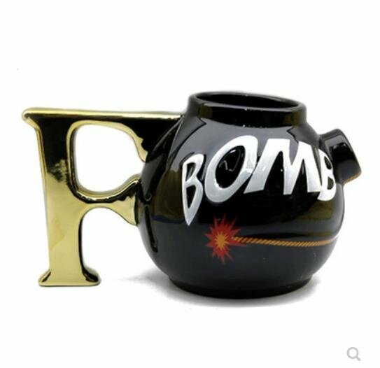 Popular Landmine Ceramic Mug-(Black and White)