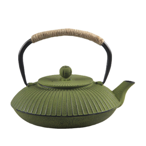 熱推鐵壺燒水泡茶茶壺（800ml雨傘綠色【防銹款】)