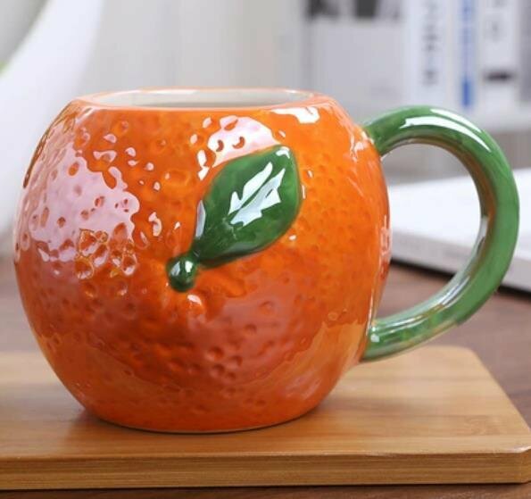 Hotly recommended fruit-shaped ceramic mug-(willow dice without lid)
