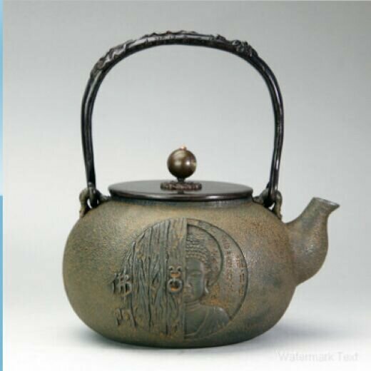 熱推復古鑄鐵壺茶壺（佛【龜文堂口】)