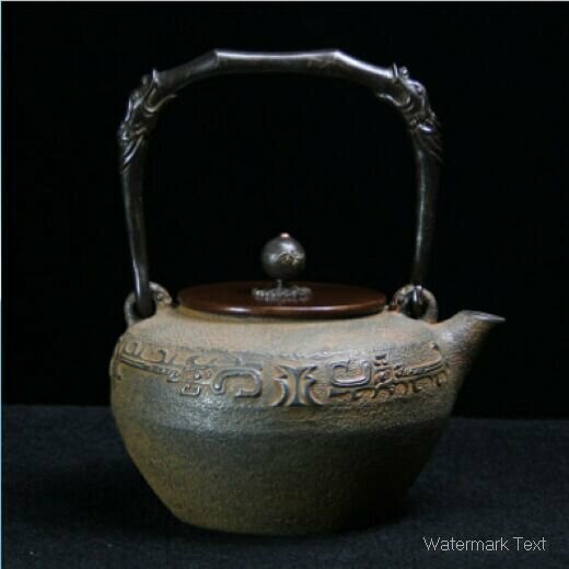 熱推復古鑄鐵壺茶壺（饕餮【龜文堂口】)