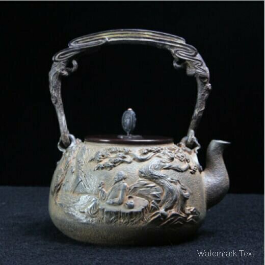 熱推復古鑄鐵壺茶壺（賽神仙【龜文堂口】)
