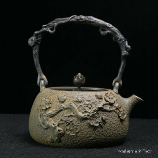 熱推復古鑄鐵壺茶壺（櫻花【龜文堂口】)