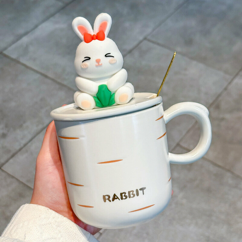 Hot recommended personalized creative ceramic cup water cup (white 420ml)