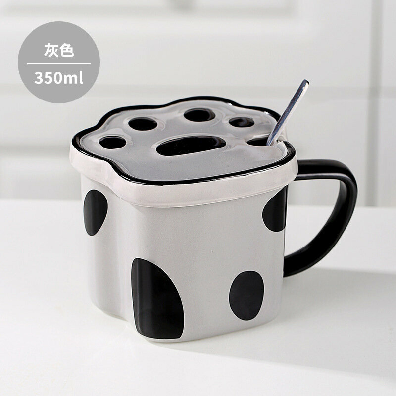 Hot Recommended Personalized Creative Ceramic Cup Water Cup (Gray 350ML)