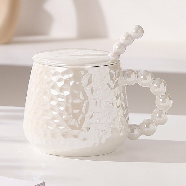 Hotly recommended ceramic pearlescent mug (pearlescent white)