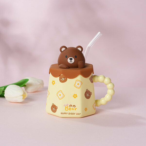 Hot Recommended Cartoon Ceramic Mug (Little Brown Bear)