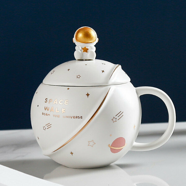 Hot push planet ceramic mug (301-400ml) (white)