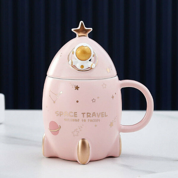 Hot Rocket Ceramic Mug (Pink)