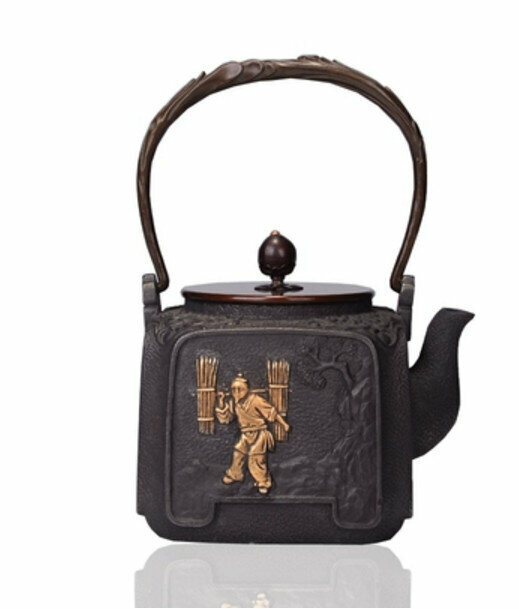 熱推鐵壺煮茶壺燒水壺(1.2L鎏金樵老壺)