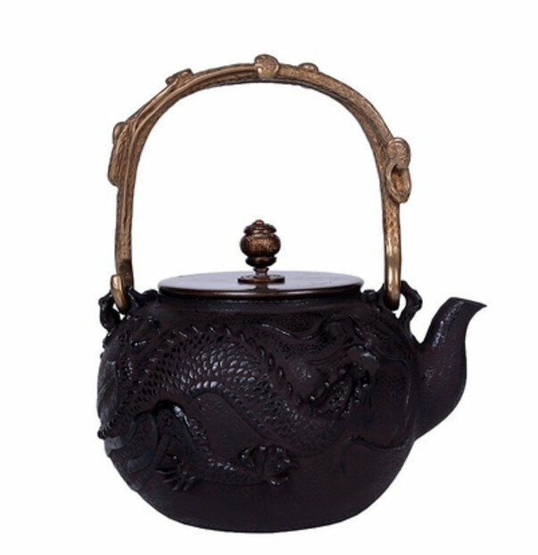 熱推鐵壺煮茶壺燒水壺（1.2L遊龍老鐵壺）