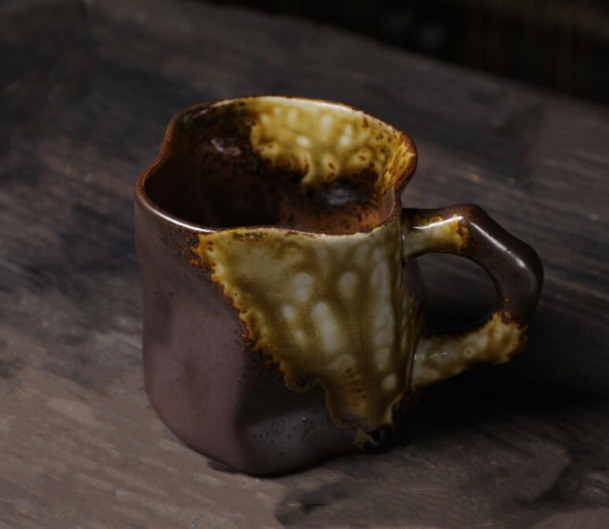 Hot Recommended Simple Stoneware Mark Coffee Cup (Gradient Brown)
