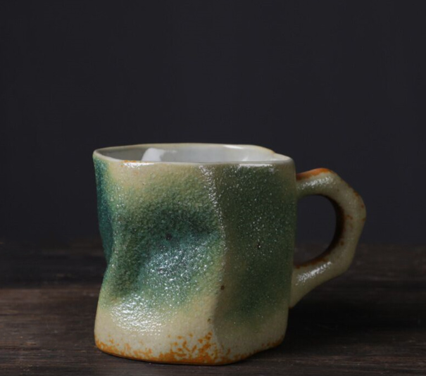 Hot Recommended Simple Stoneware Mark Coffee Cup (Soaked Green)