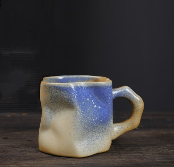 Hot Recommended Simple Stoneware Mark Coffee Cup (Starry Sky Blue)